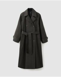 M.N.G - Long Double-Breasted Trench Coat