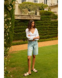NEXT - Ripped Denim Bermuda Shorts