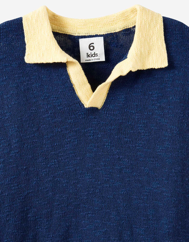 Cotton On Kids - Oversized Colour Block Knit Polo