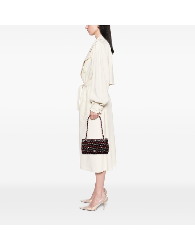 Pre-Loved by Azura Reborn - Pre-Loved Medium Classic Sequined Tweed Double Flap