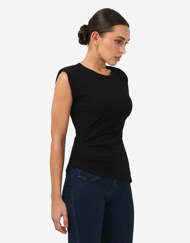 Forcast - Sarah Padded Ruched Jersey Top