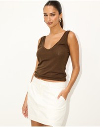 Dazie - Jetty Linen Blend Mini Skirt