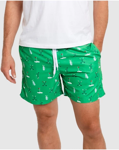 Sant And Abel - Men's Golf Green Swim Shorts