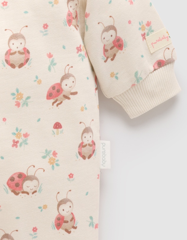 Purebaby - Fleecy Track Growsuit -Kids-Babies