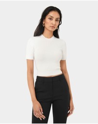 Forcast - Murphy Crop Knit Top