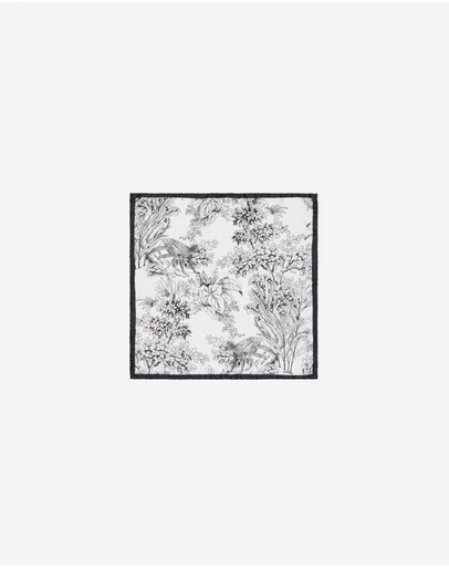 Calibre - Monkey Business Pocket Square White Combo