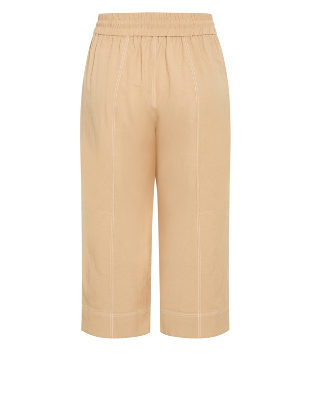 City Chic - Plus size Relaxed Barrel Leg Pant - taupe