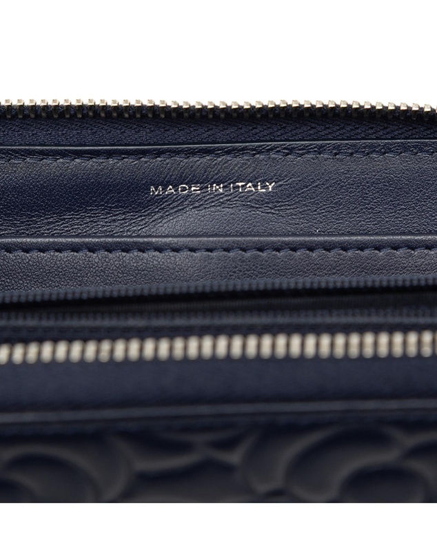Pre-Loved by Azura Reborn - Pre-Loved Camellia Embossed Zip Around Long Wallet