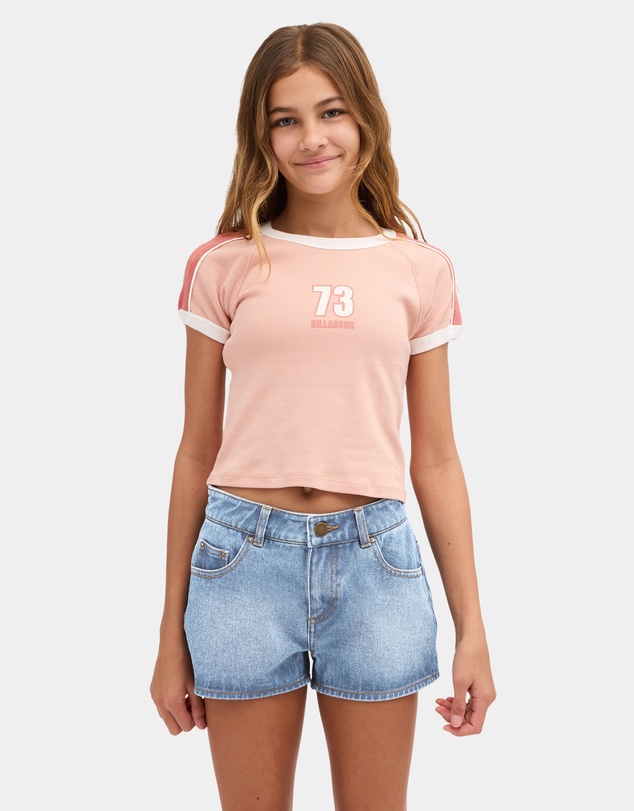 Billabong Kids - Girls 6 to 16 Salty Club Denim Shorts