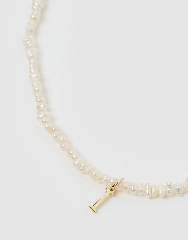 Miz Casa and Co - Pearl Letter I Necklace