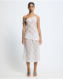 Lover - Venus Sequin Check Skirt