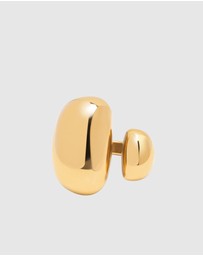 Nialaya Jewellery - Chunky Cuff Ring in Gold