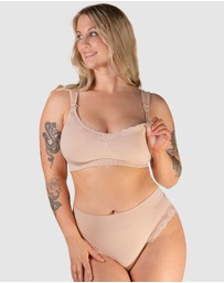 B Free Intimate Apparel - Cushion Padded Strap Wire Free Maternity & Nursing Bra﻿ (B-H) Cup