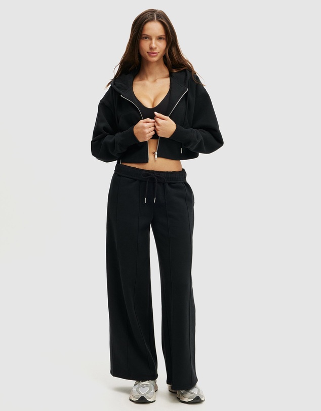Cotton On Body Active - Plush Boxy Cropped Zip Through