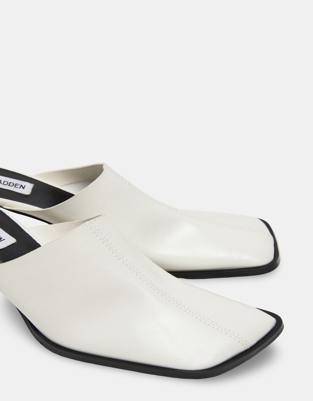 Steve Madden - Dempsey White Leather Heels