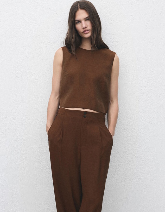 M.N.G - Straight-Fit Pleated Trousers