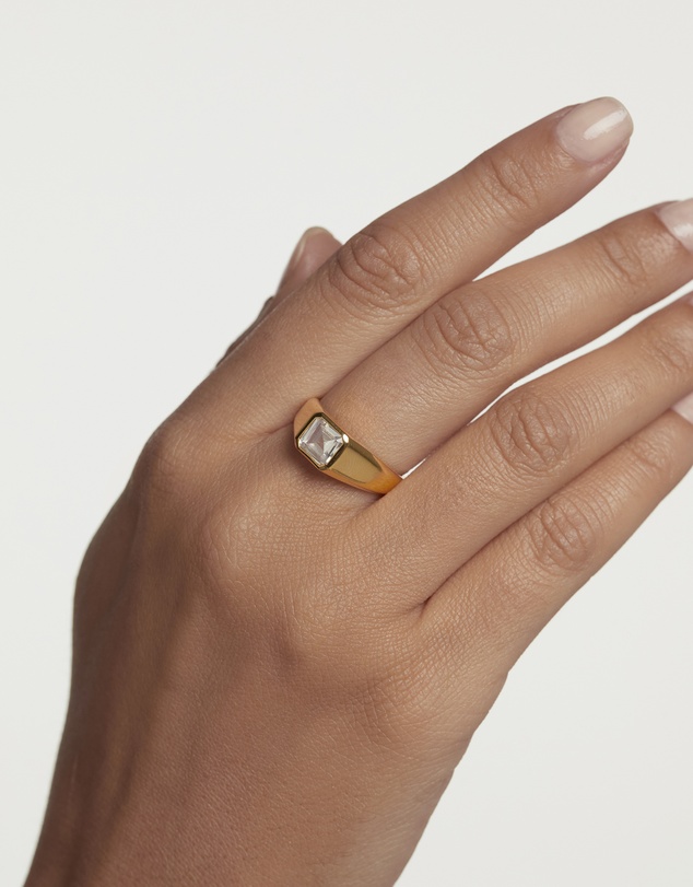 PDPAOLA - Square Shimmer Stamp Ring