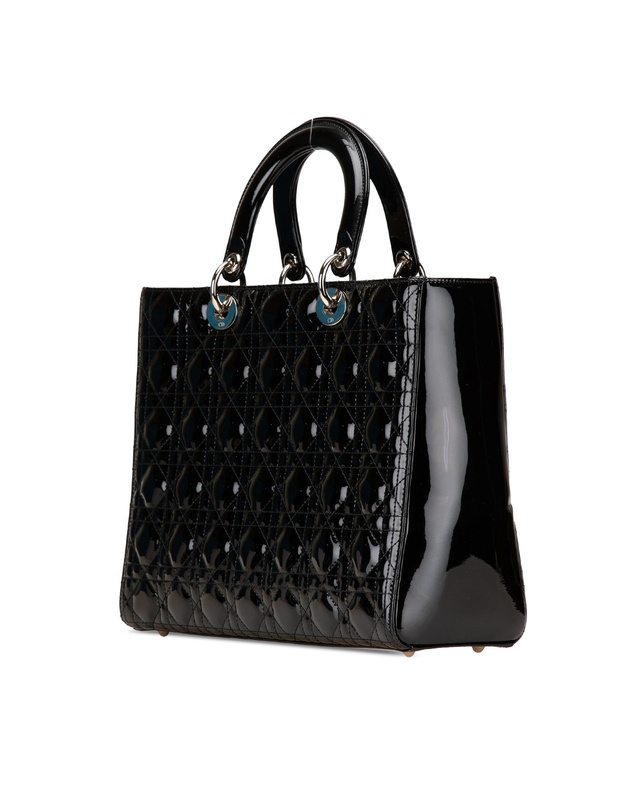 Pre-Loved by Azura Reborn - Pre-Loved dior Lady Dior Medium Patent Tote