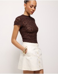 AERE - Romilly Buttoned Denim Skirt