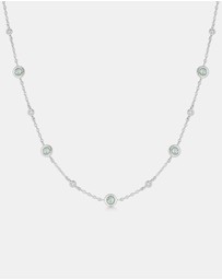 Ania Haie - Silver Mint Green Station Necklace