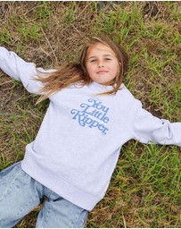 Skwosh - You Little Ripper Kids Crew Neck Sweat in Grey Marle
