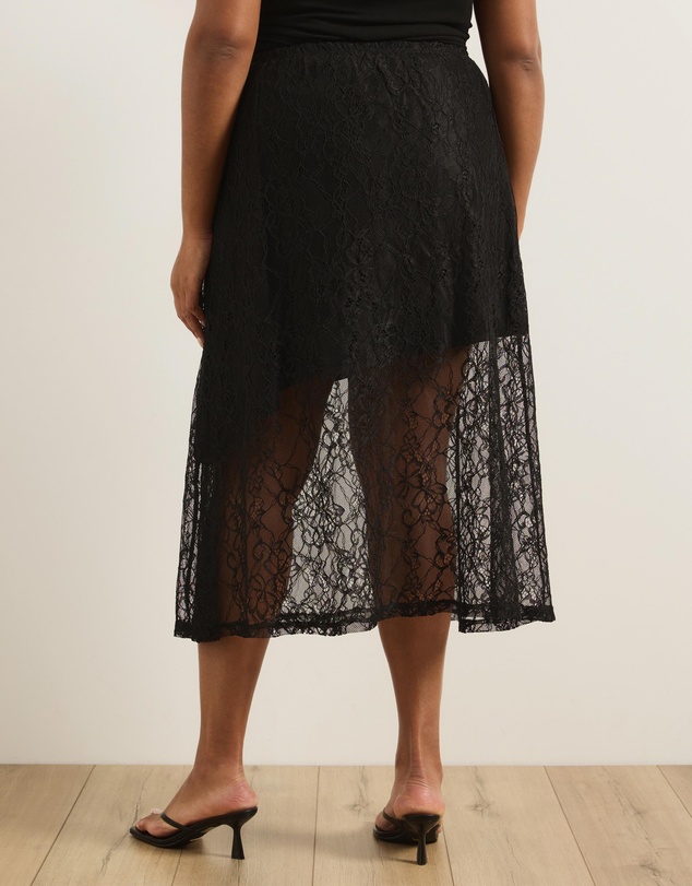 Atmos&Here Curvy - Matilda Lace Midi Skirt