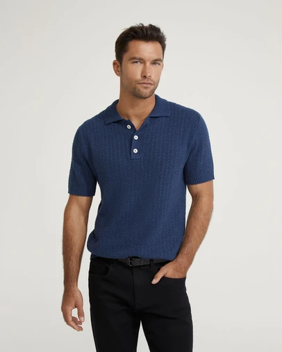 Oxford - Harrison Cable Knit Polo