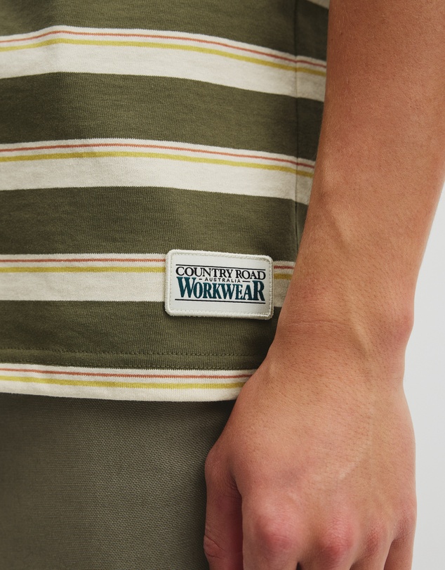 Country Road - Australian Cotton Stripe Workwear T-shirt