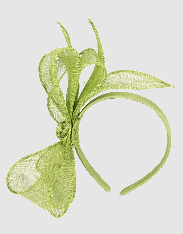 Max Alexander - Green Sinamay Bow Fascinator