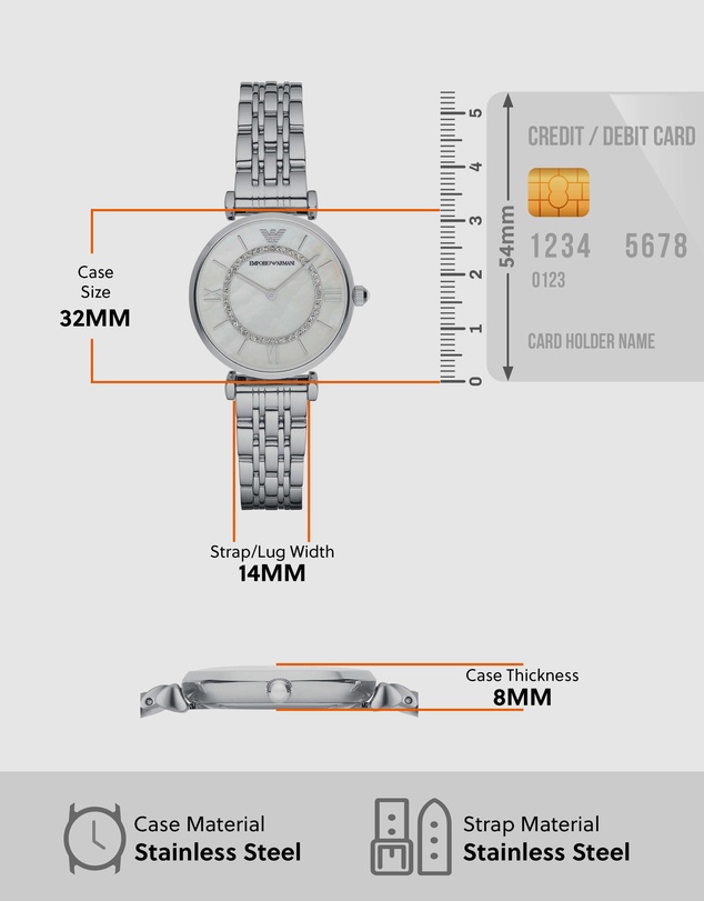 Emporio Armani - Silver Analogue Watch