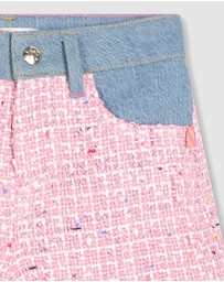 Billieblush - Tweed Denim Shorts - Kids-Teens