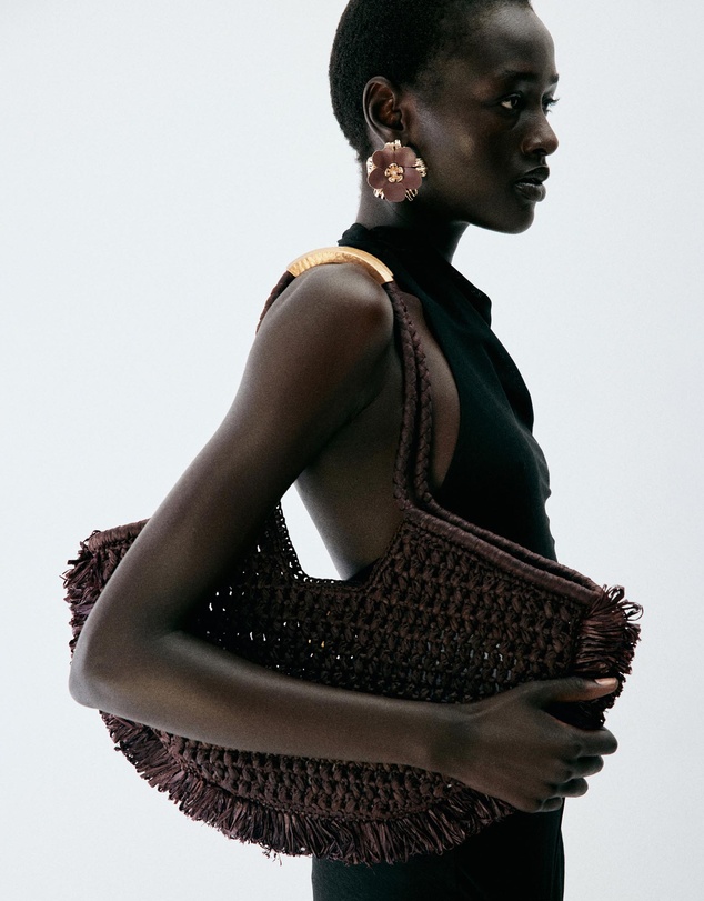 M.N.G - Natural Fibre Shoulder Bag