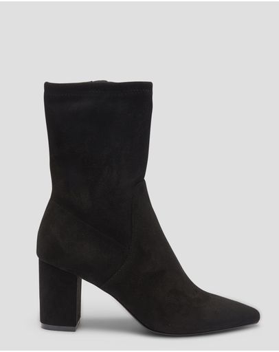 BLACK STRETCH SUEDE