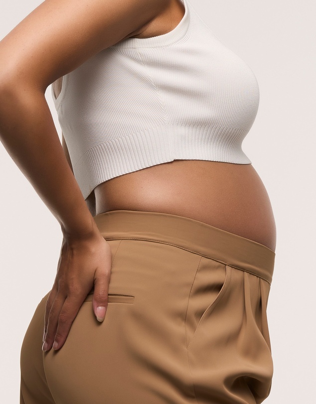 Soon Maternity - Wide Leg Pleated Pants