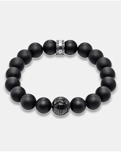THOMAS SABO - Matt Obsidian Bead Bracelet