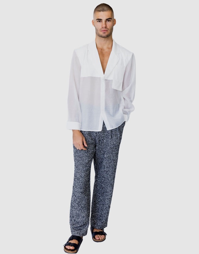 Justin Cassin - Isaiah Collared Sheer Shirt