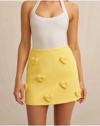 BY JOHNNY. - Amora Heart Mini Skirt