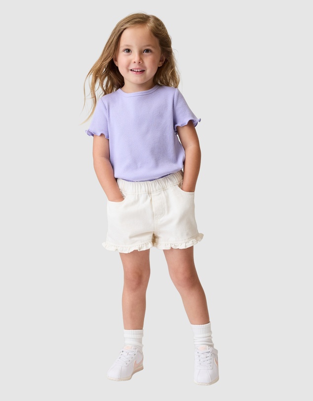 GAP - Ultrasoft Denim Stride Shorts - Babies-Kids