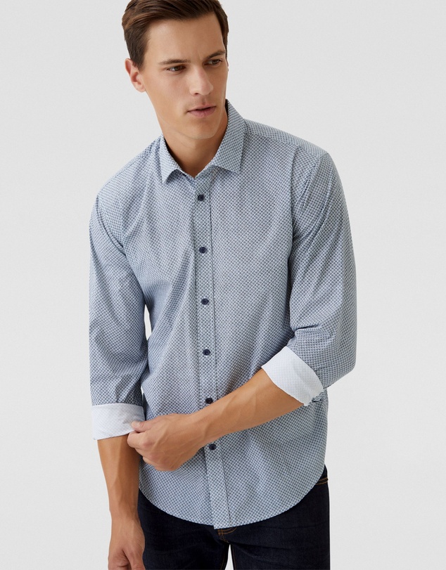 Oxford - Kenton Printed Cotton Shirt