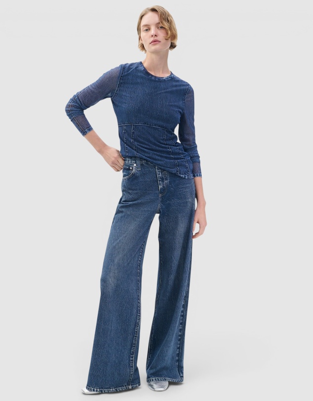 rag & bone - rb Miramar Mesh Long Sleeve Tee