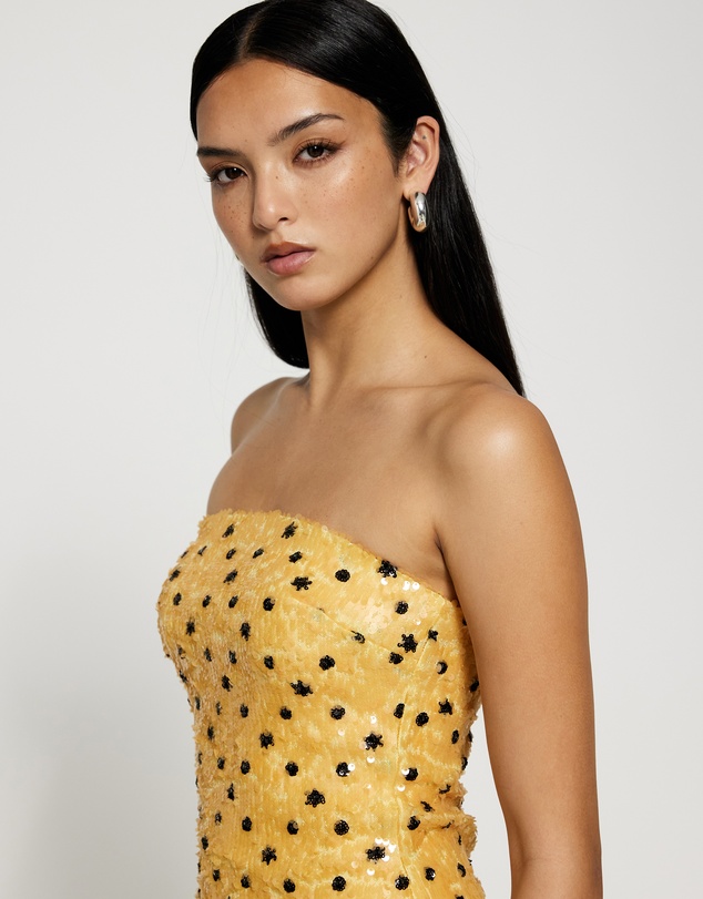 Lover - Astrid Sequin Strapless Top