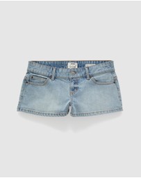 Cotton On - Micro Low Denim Shorts