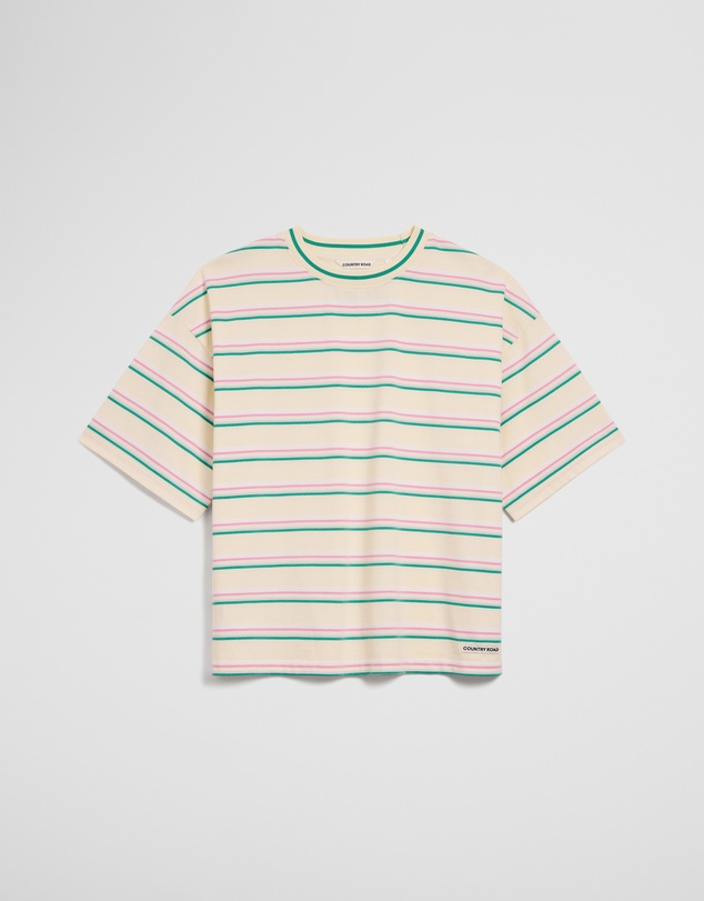Country Road - Teen Short Sleeve Oversized Stripe T-shirt