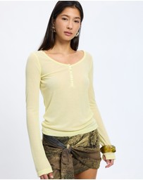Jaded London - Button Down Henley