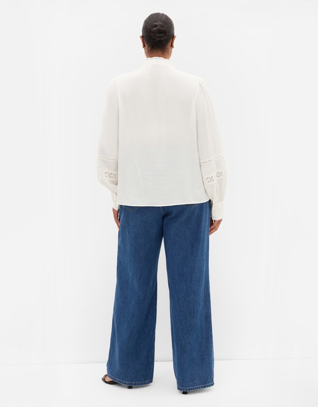 City Chic - Whimsical Embroidered Long Sleeve Shirt