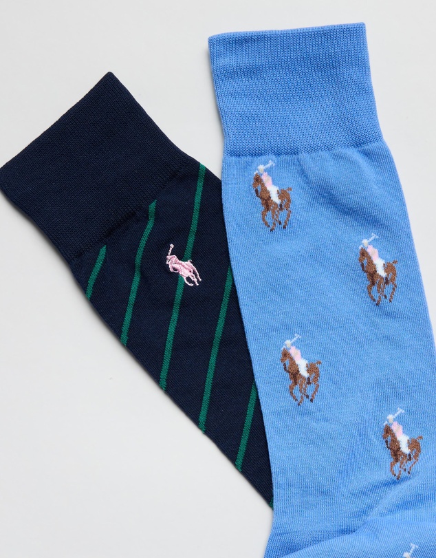 Polo Ralph Lauren - Polo Pony & Striped Sock 2-Pack