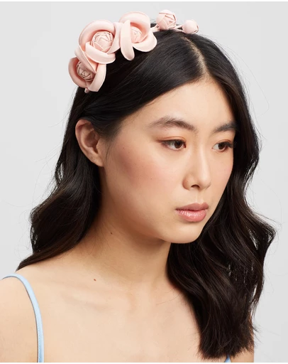 Max Alexander - Leather Flowers Headband