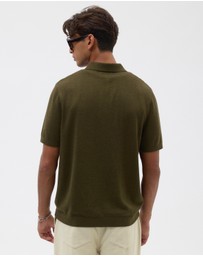 AERE - Silk Blend Smooth Knit Polo