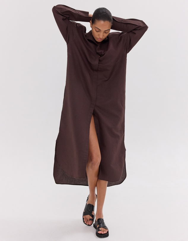 Cloth & Co. - The Shirt Dress Brazil Nut