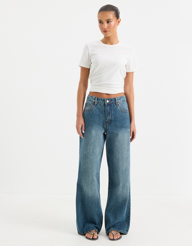 Calli - Tyla Mid Rise Baggy Jeans